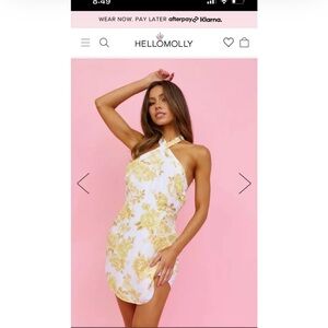 Hello Molly floral yellow/white dress
